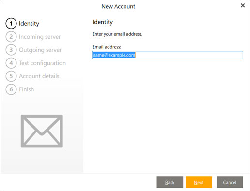 Setup ICA.NET email account on your eMClient Step 3
